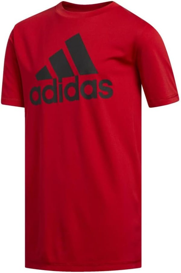 adidas Boys' Short Sleeve Aeroready Performance Logo Tee T-Shirt