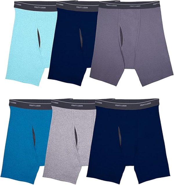 Fruit of the Loom Men's Coolzone Boxer Briefs, Moisture Wicking & Breathable, Assorted Color Multipacks