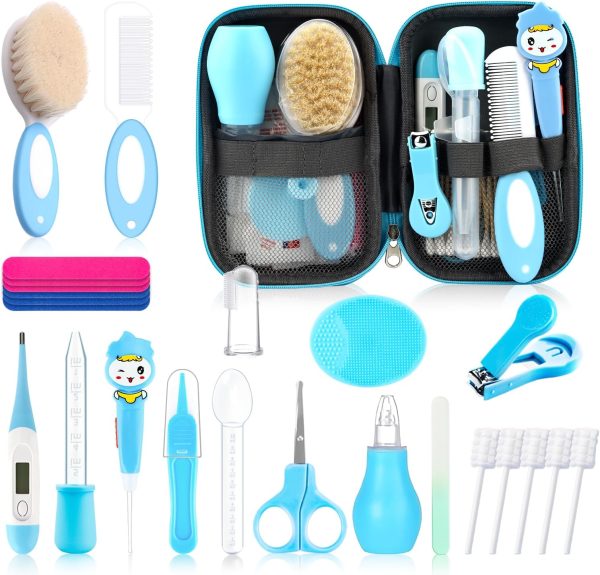 Baby Healthcare and Grooming Kit for Newborn Kids, 25PCS Upgraded Safety Baby Care Kit, Newborn Nursery Health Care Set, Baby Care Products