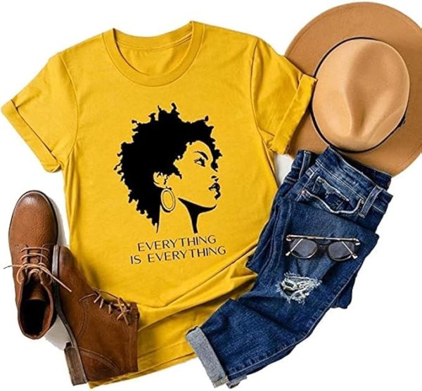 Black Power Black Girl Graphic T-Shirt Plus Size Tops Afro Woman Black Girl Tee Afro Girl Magic Tee