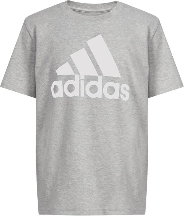 adidas Boys' Short Sleeve Cotton T-Shirt Graphic Tshirt Tee