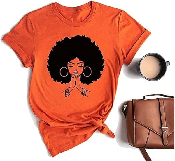 Black History Shirts Awareness Shirts Plus Size Tops for Women Afro American Natural Hair Vintage Melanin Tees