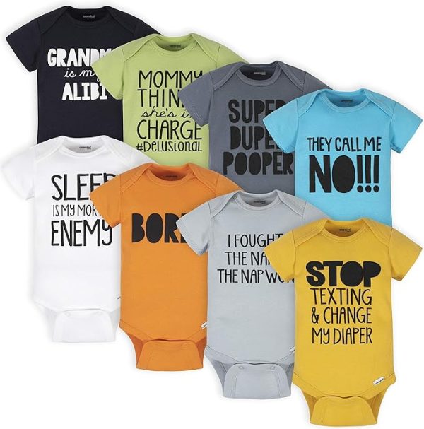 Onesies Brand unisex-baby 8-pack Short Sleeve Mix & Match Bodysuits